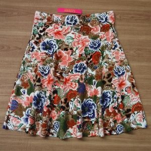 *Catherine Floral Elastic Waistband Rayon Skirt*